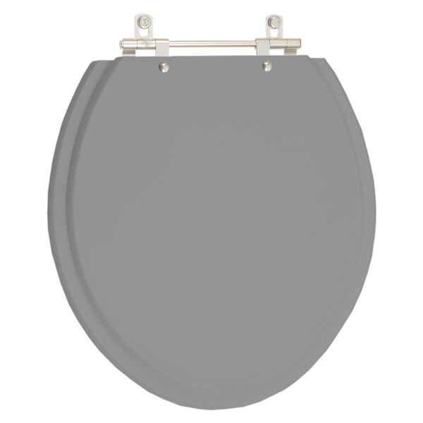 Assento Sanitario Convencional Oval Cinza Escuro Para Vaso Ic