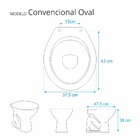 Assento Sanitário Convencional Oval Fumê Transparente