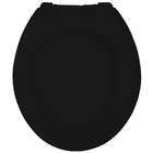 Assento Sanitário Universal  Oval Luxo Resina Termofixa Com Fechamento Convencional Preto Tupan