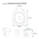 Assento Sanitario Convencional Oval Pessego Para Vaso Incepa