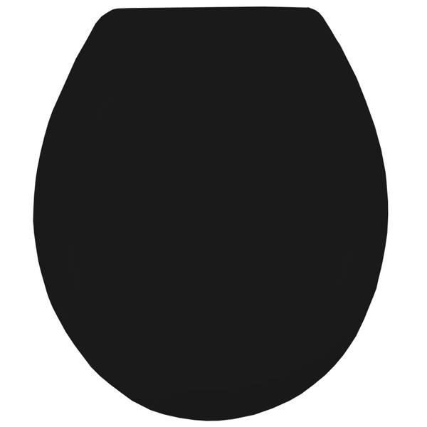 Assento Sanitário Universal Oval Premium Em Polipropileno Com Fechamento Convencional Preto Tupan