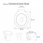 Assento Sanitário Convencional Oval Universal Branco Para Vas