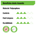 Assento Sanitário Convencional Polietileno e Polipropileno Fechamento Comum Branco Astra