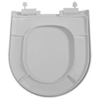 Assento Sanitário Calypso Em Polipropileno Com  Fechamento Convencional Cinza Platina Tupan