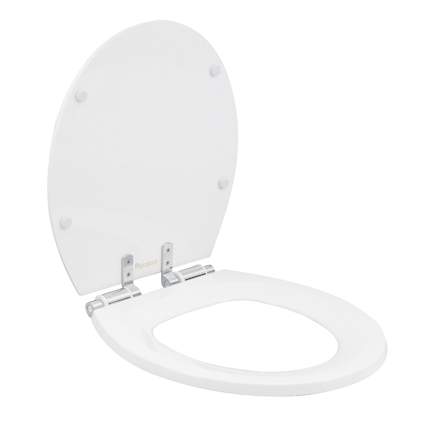 Assento Sanitário Ravena Poliéster Branco Fechamento Suave Policlass