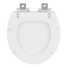 Assento Sanitário Convencional Poliéster Branco Fechamento Suave Policlass