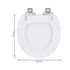 Assento Sanitário Convencional Poliéster Branco Fechamento Suave Policlass