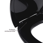 Assento Sanitário Convencional Polietileno Top Preto Sensea