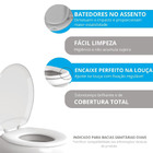 Assento Sanitário Convencional Polipropileno Branco com Fechamento Comum Astra