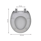 Assento Sanitário Convencional Polipropileno Cinza Fechamento Suave Tupan