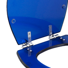 Assento Sanitário Convencional Resina Azul Translucido Fechamento Comum Policlass