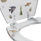 Assento Sanitário Convencional Resina Cristal Fechamento Comum Policlass