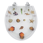 Assento Sanitário Convencional Resina Cristal Fechamento Comum Policlass