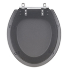 Assento Sanitário Convencional Resina Fumê Fechamento Comum Policlass