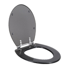 Assento Sanitário Convencional Resina Fumê Fechamento Comum Policlass