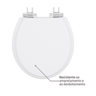 Assento Sanitário Convencional com Soft Close Oval Poliéster Branco Sensea
