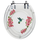 Assento Sanitário Decorada Convencional Beija Flor Cristal