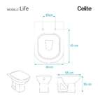 Assento Sanitário Decorada Life Cristal Para Vaso Celite