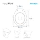 Assento Sanitário Decorado Borboleta Fiore Bege Vaso Incepa