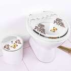 Assento Sanitário Decorado Borboleta Fiore Bege Vaso Incepa