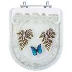 Assento Sanitário Decorado Borboleta Riviera Branco Celite