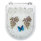 Assento Sanitário Decorado Calypso Com Borboleta Azul Para Va