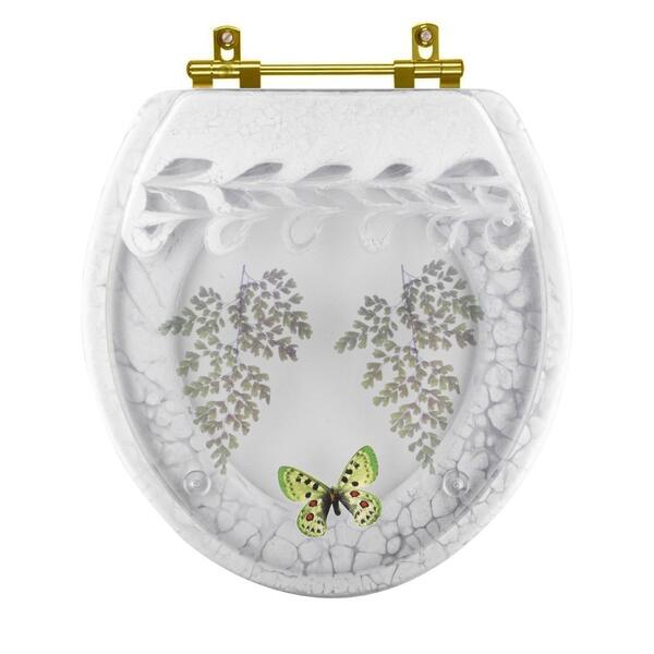 Assento Sanitário Decorado Oval Convencional Com Borboleta Ve