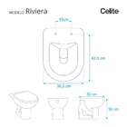 Assento Sanitário Decorado Riviera Preto Para Vaso Celite