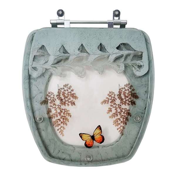 Assento Sanitário Decorado Thema Verde Claro Para Incepa