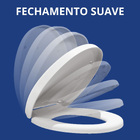 Assento Sanitário Laguna,Prímula & Stylus Plástico Branco Fechamento Comum Astra