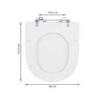 Assento Sanitário Carrara/ Nuova/ Duna/ Link MDF Branco Fechamento Comum Sensea