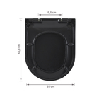 Assento Sanitário Carrara/ Nuova/ Duna/ Link Termofixo Ébano Fechamento Suave Deca