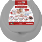 Assento Sanitário Elevado Mebuki - 7,5cm Cinza