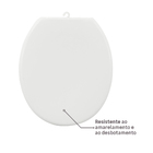Assento Sanitário Elevado Polietileno Branco Fechamento Comum Astra