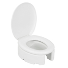 Assento Sanitário Elevado Almofadado para Modelo Oval Polietileno Branco Fechamento Comum Astra