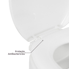 Assento Sanitário Elevado Almofadado para Modelo Oval Polietileno Branco Fechamento Comum Astra