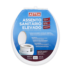 Assento Sanitário Elevado Almofadado para Modelo Oval Polietileno Branco Fechamento Comum Astra