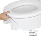 Assento Sanitário Elevado Almofadado para Modelo Oval Polietileno Branco Fechamento Comum Astra