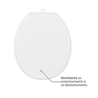 Assento Sanitário Elevado Almofadado para Modelo Oval Polietileno Branco Fechamento Comum Astra