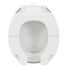 Assento Sanitário Elevado Almofadado para Modelo Oval Polietileno Branco Fechamento Comum Astra