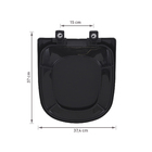 Assento Sanitário Etna Polipropileno Preto Fechamento Suave Tupan