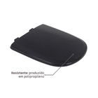 Assento Sanitário Etna Polipropileno Preto Fechamento Suave Tupan