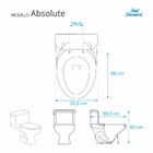 Assento Sanitário Fechamento Lento Absolute Bone (bege Claro)