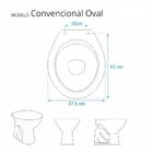 Assento Sanitário Fechamento Lento Convencional Oval Branco P