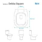 Assento Sanitário Fechamento Lento Debba Square Branco Para V