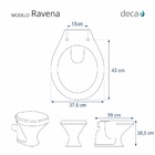 Assento Sanitário Fechamento Lento Ravena Branco Vaso Deca