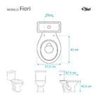 Assento Sanitário Fiori Cinza Escuro Para Vaso Fiori