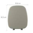 Assento Sanitário Formatos Plástico Cinza Prata Fechamento Comum
