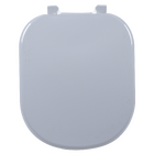 Assento Sanitário Formatos com Fechamento Comum Orgânico Plástico Cinza Astra