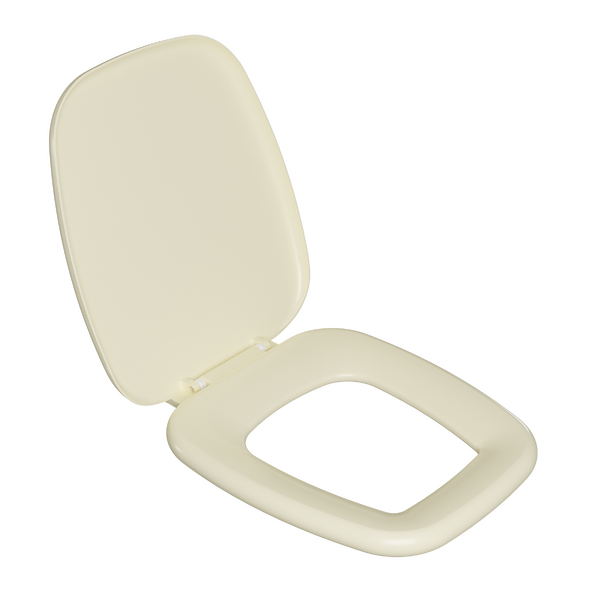 Assento Sanitário Formatos com Fechamento Comum Orgânico Plástico Bege Astra